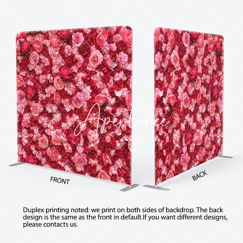 Aperturee - Aperturee Bloom Romantic Rose Valentines Day Square Backdrop