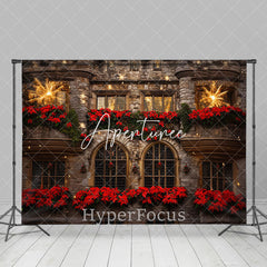 Aperturee - Aperturee Bloom Sparke Retro Castle Festive Christmas Backdrop