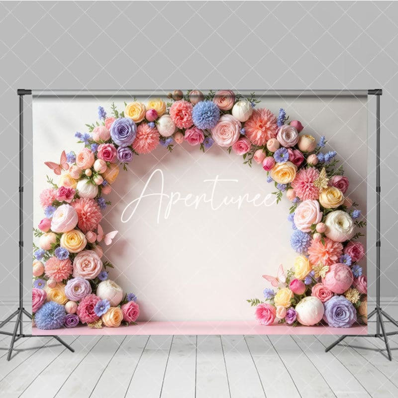 Aperturee - Aperturee Blooming Floral Garland Wedding Photography Backdrop