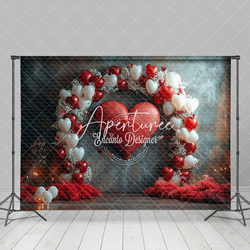 Aperturee - Aperturee Blue Abstract Wall Balloon Arch Romantic Backdrop