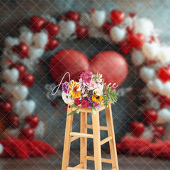 Aperturee - Aperturee Blue Abstract Wall Balloon Arch Romantic Backdrop