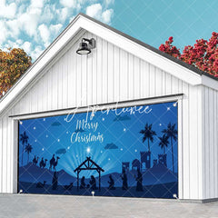 Aperturee - Aperturee Blue Night Jesus Pilgrimage Xmas Garage Door Banner