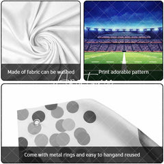 Aperturee - Aperturee Blue Sky Floodlit Grass Goal Garage Door Banner