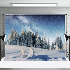 Aperturee - Aperturee Blue Sky Snow Forest Sunshine Winter Photo Backdrop