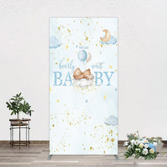 Aperturee - Aperturee Blue Star Night Bearly Wait Baby Shower Arch Backdrop