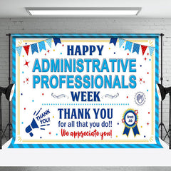 Aperturee - Aperturee Blue Stripe Administrative Professionals Backdrop