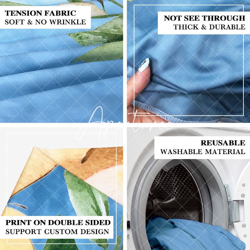 Aperturee - Aperturee Blue White Postmark Adventure Awaits Rectangle Backdrop