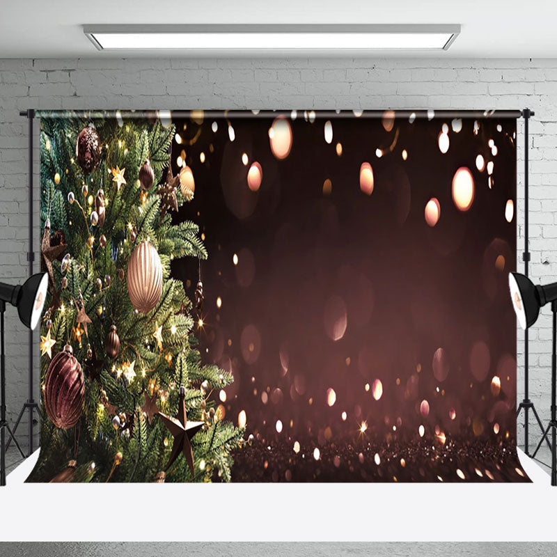 Aperturee - Aperturee Blur Christmas Ornaments Photo Booth Backdrop