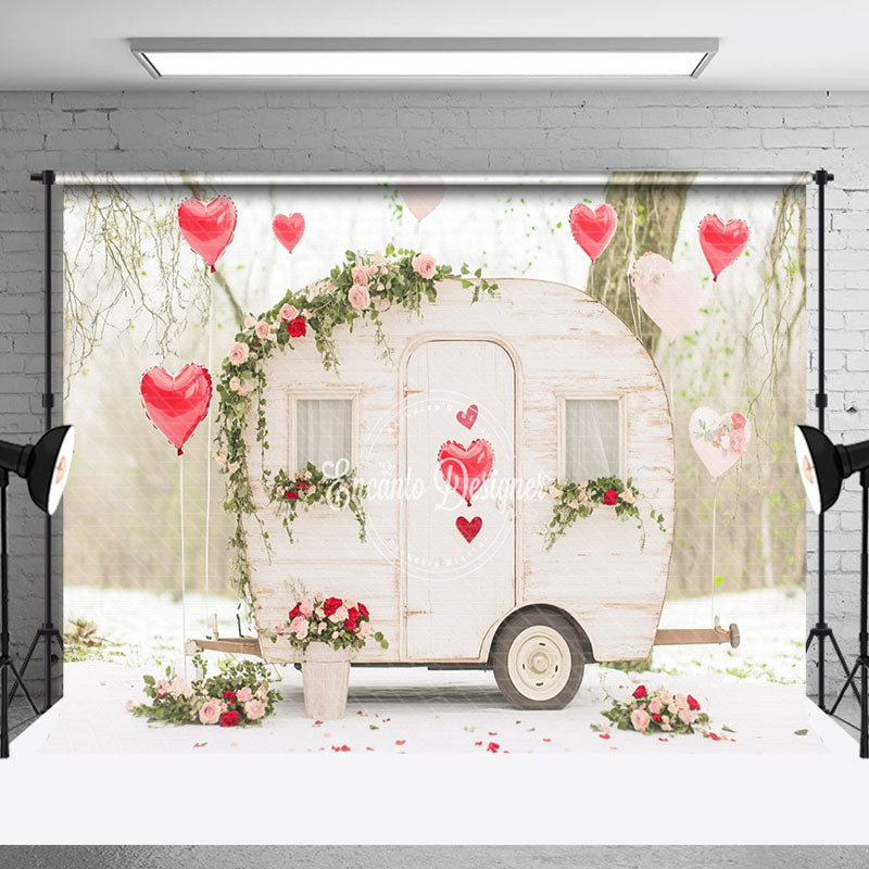 Aperturee - Aperturee Blurry Forest Scene Romantic Motorhome Backdrop