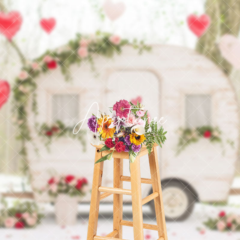 Aperturee - Aperturee Blurry Forest Scene Romantic Motorhome Backdrop