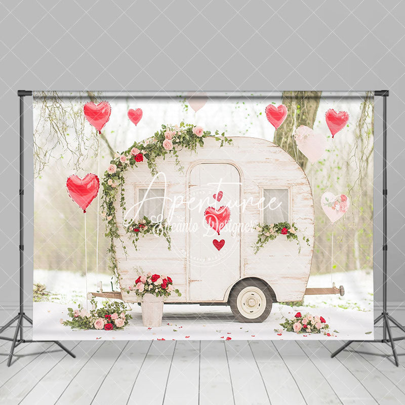 Aperturee - Aperturee Blurry Forest Scene Romantic Motorhome Backdrop