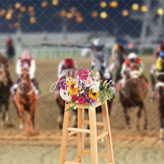 Aperturee - Aperturee Blurry Gold Light Racecourse Kentucky Derby Backdrop