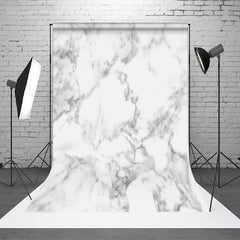 Aperturee - Aperturee Blurry White Grey Marbled Texture Photo Backdrop