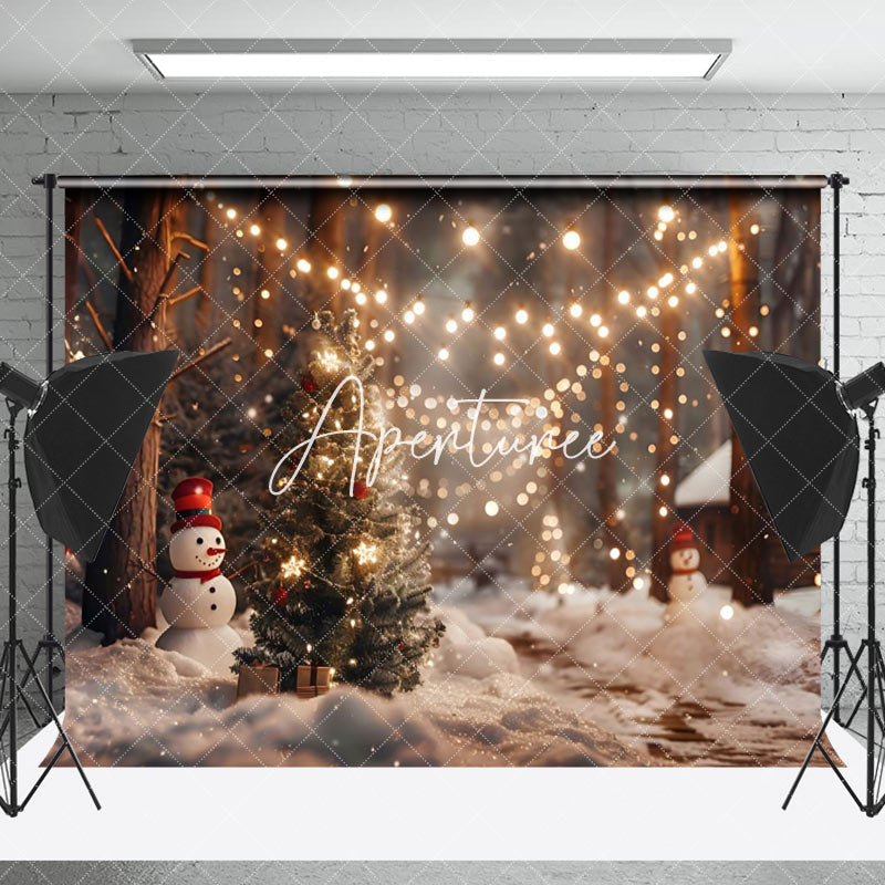 Aperturee - Aperturee Blurry Wild Field Light Strip Christmas Backdrop