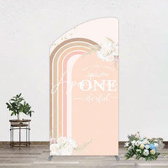 Aperturee - Aperturee Boho Floral Rainbow Isnt She Onederful Arch Backdrop