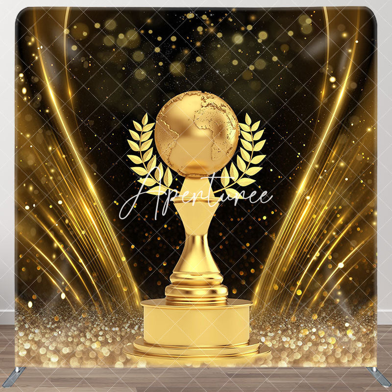 Aperturee - Aperturee Bokeh Black Golden Globe Award Pillow Case Backdrop