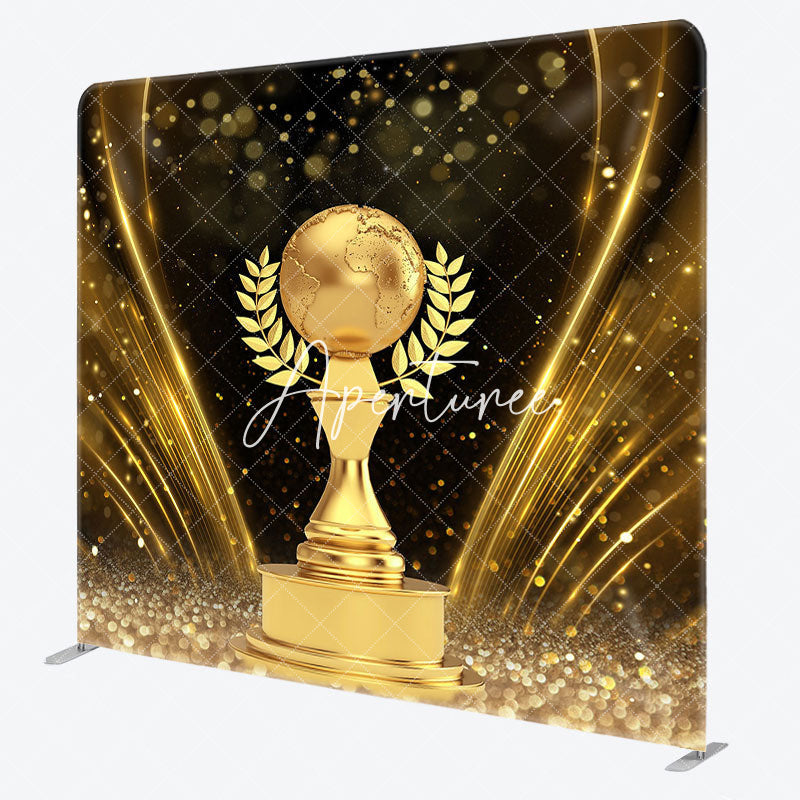 Aperturee - Aperturee Bokeh Black Golden Globe Award Pillow Case Backdrop