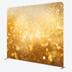 Aperturee - Aperturee Bokeh Gold Glitter Dance Party Pillow Case Backdrop