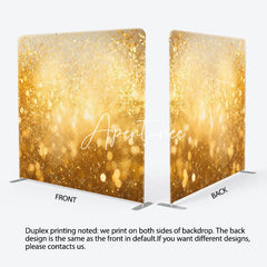 Aperturee - Aperturee Bokeh Gold Glitter Dance Party Pillow Case Backdrop