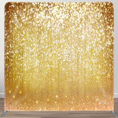 Aperturee - Aperturee Bokeh Gold Glitter Party Square Tension Backdrop