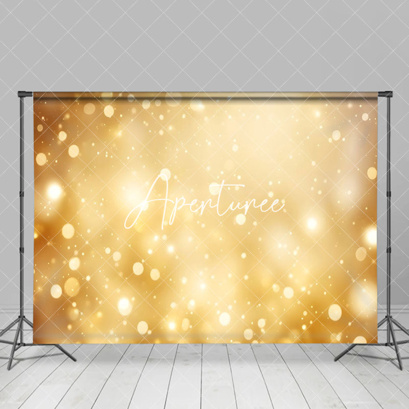 Aperturee - Aperturee Bokeh Golden Glitter Christmas Celebration Backdrop