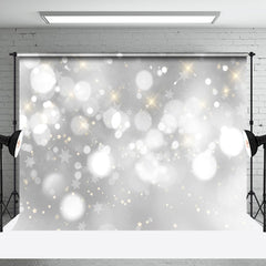 Aperturee - Aperturee Bokeh Silver Dots Starts Portrait Photo Backdrop