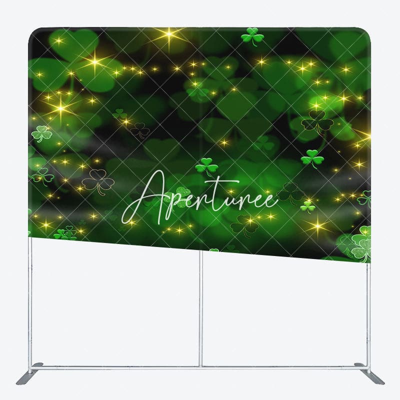 Aperturee - Aperturee Bokeh St Patrick Clover Sparkle Pillow Case Backdrop