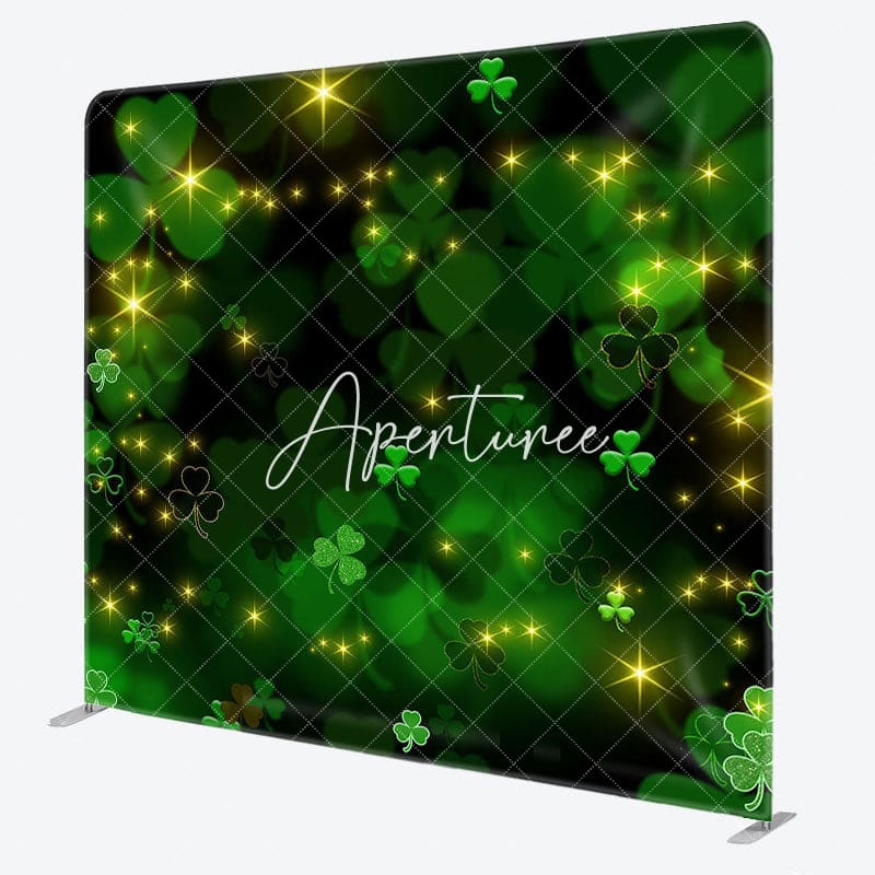 Aperturee - Aperturee Bokeh St Patrick Clover Sparkle Pillow Case Backdrop