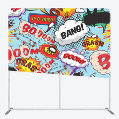 Aperturee - Aperturee Boom Bang Comic Style Fabric Backdrop For Party Decor