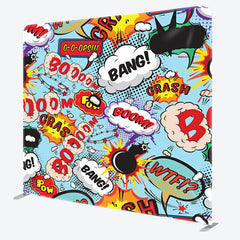 Aperturee - Aperturee Boom Bang Comic Style Fabric Backdrop For Party Decor