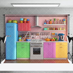 Aperturee - Aperturee Bright Colored Kitchen Photography Backdrop