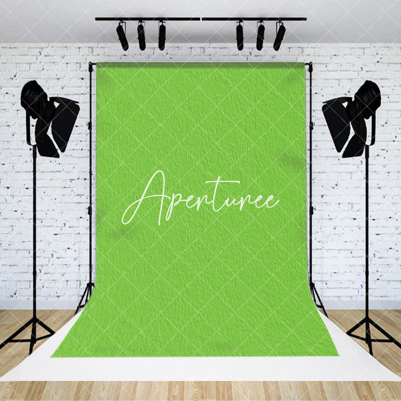 Aperturee - Aperturee Bright Green Cement Paint Wall Fine Art Backdrop