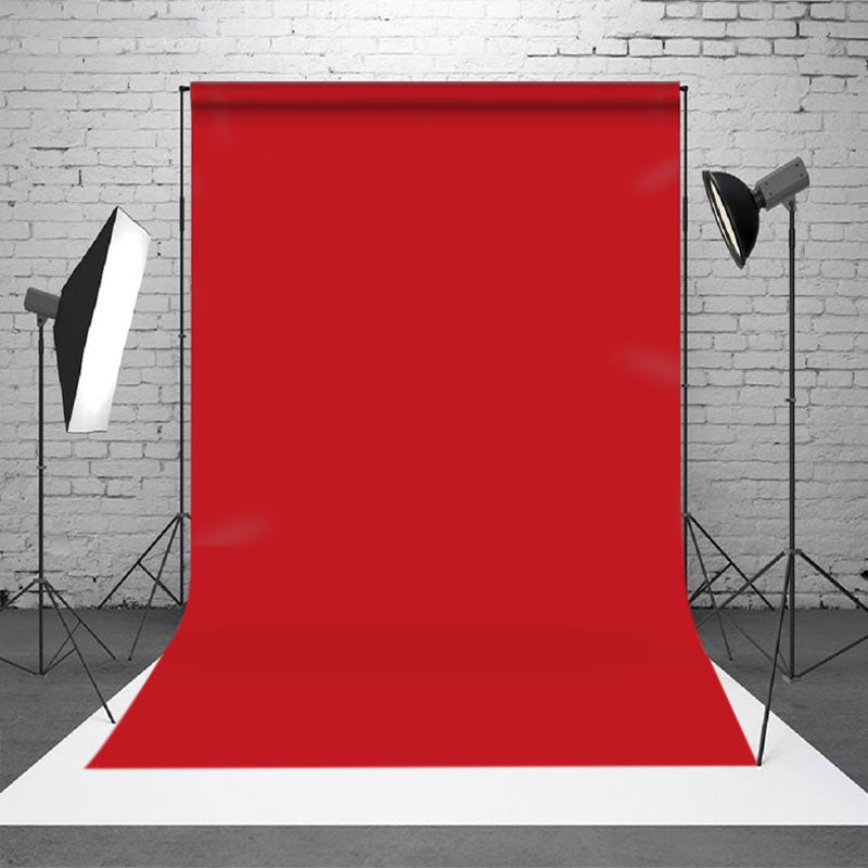 Aperturee - Aperturee Bright Red Solid Color Portrait Photography Backdrop