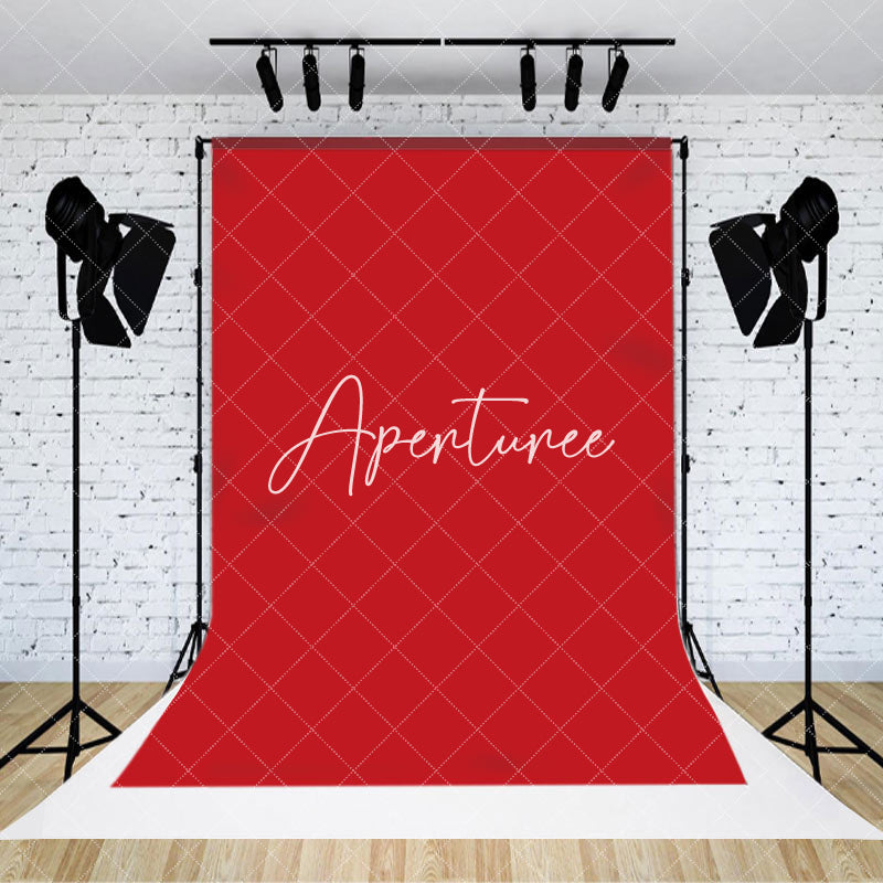 Aperturee - Aperturee Bright Red Solid Color Portrait Photography Backdrop