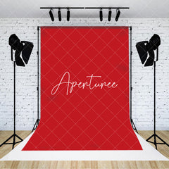 Aperturee - Aperturee Bright Red Solid Color Portrait Photography Backdrop