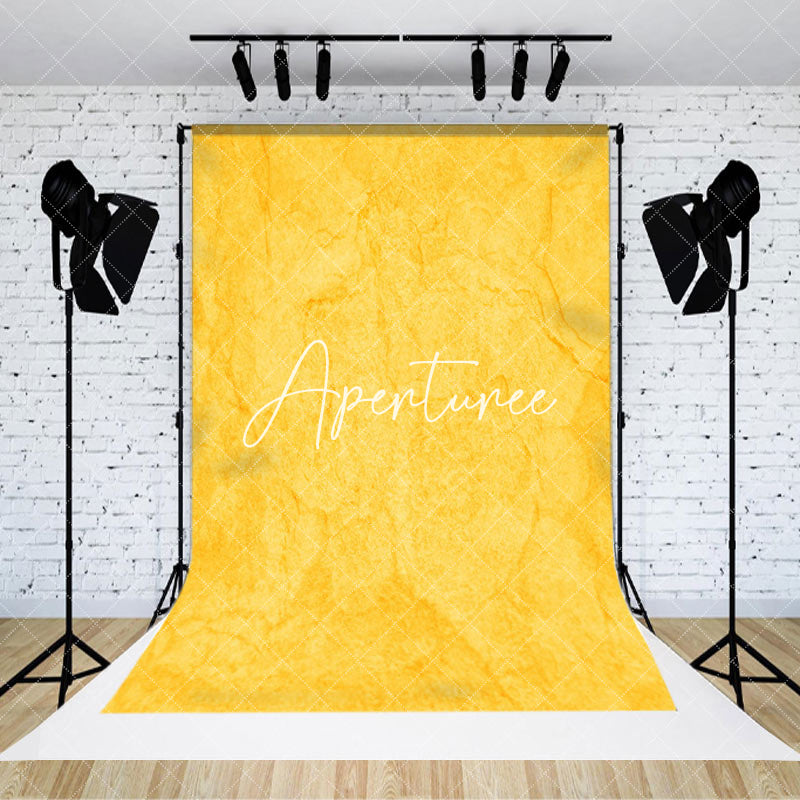 Aperturee - Aperturee Bright Yellow Marble Pattern Photography Backdrop