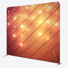 Aperturee - Aperturee Burnt Orange Wooden Lights Backdrop Cover For Decor