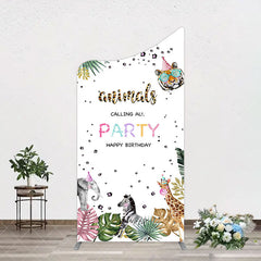 Aperturee - Aperturee Calling All Safari Animals Birthday Arch Backdrop