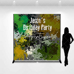 Aperturee - Aperturee Camouflage Forces Custom Name Birthday Party Backdrop