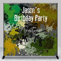 Aperturee - Aperturee Camouflage Forces Custom Name Birthday Party Backdrop