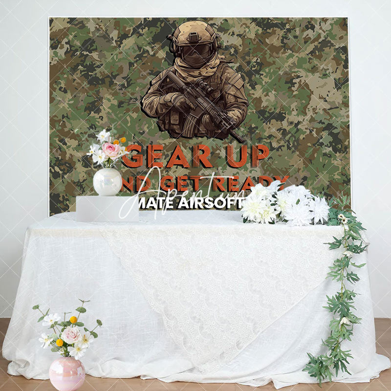 Aperturee - Aperturee Camouflage Soldier Ultimate Airsoft Bash Backdrop