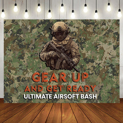 Aperturee - Aperturee Camouflage Soldier Ultimate Airsoft Bash Backdrop