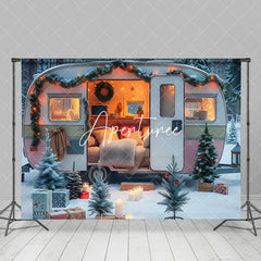 Aperturee - Aperturee Camper Van Festive Warm Interior Winter Backdrop