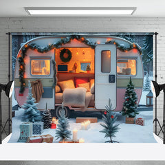 Aperturee - Aperturee Camper Van Festive Warm Interior Winter Backdrop