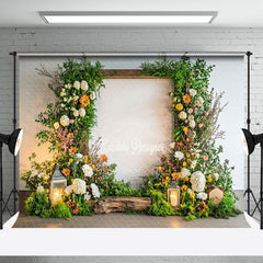 Aperturee - Aperturee Candlelight Spring Greenery Floral Wedding Backdrop