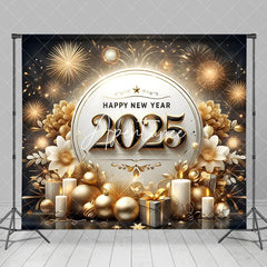 Aperturee - Aperturee Candles Flowers Welcome The New Year 2025 Backdrop