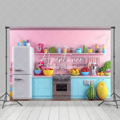 Aperturee - Aperturee Candy Pink Fruit Kitchen Display Photo Backdrop