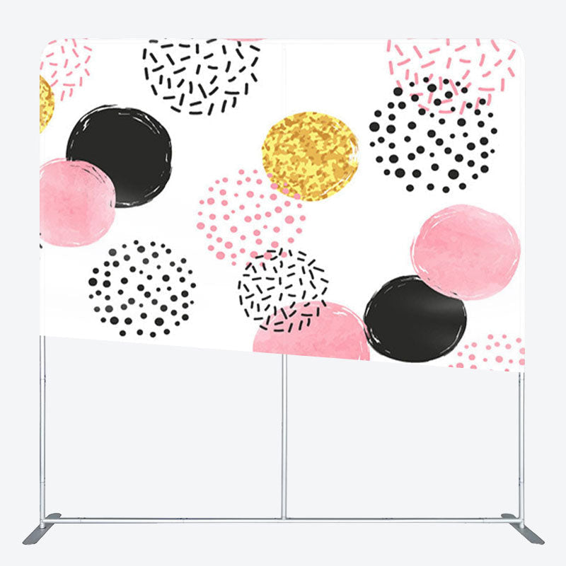 Aperturee - Aperturee Candy Pop Polka Dots White Backdrop Cover For Girls