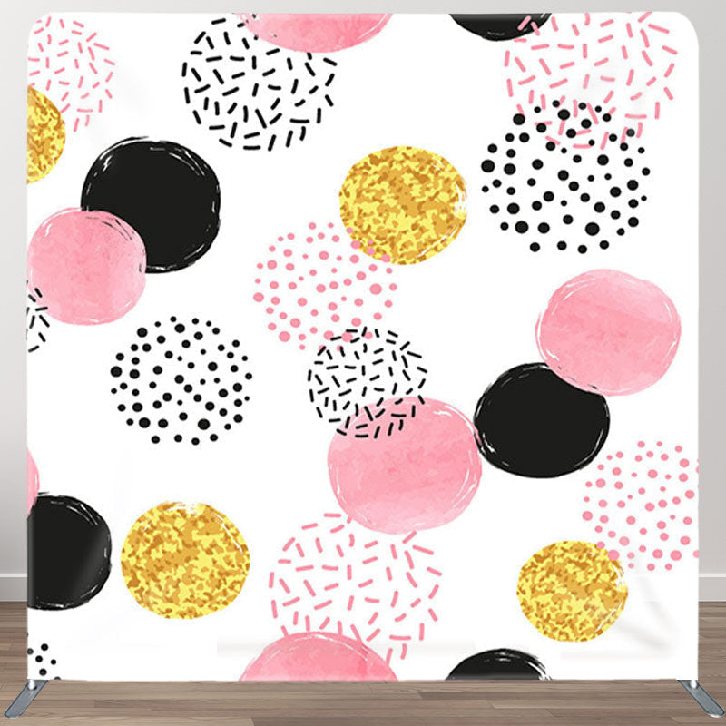 Aperturee - Aperturee Candy Pop Polka Dots White Backdrop Cover For Girls