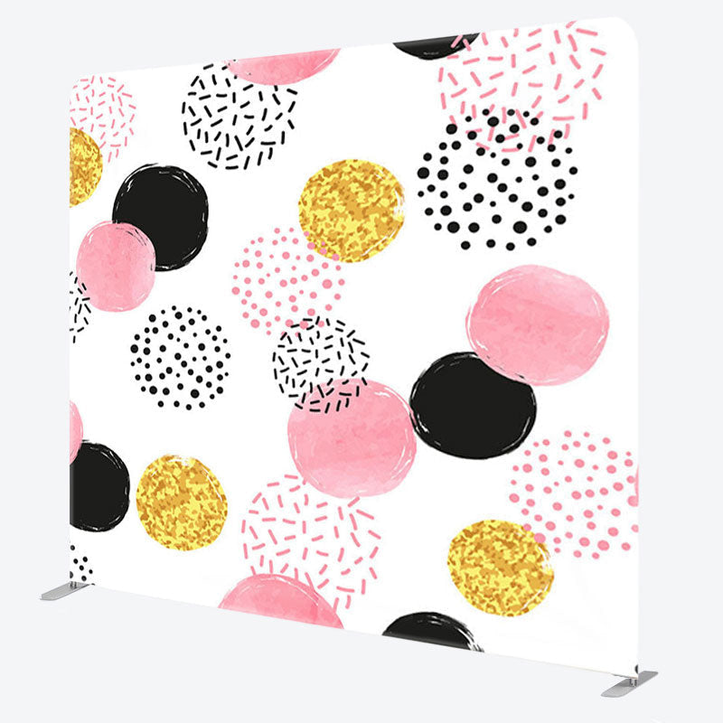 Aperturee - Aperturee Candy Pop Polka Dots White Backdrop Cover For Girls